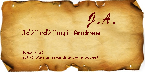 Járányi Andrea névjegykártya